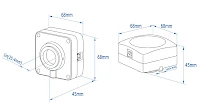 U3CMOS 显微镜C接口摄像头 USB3.0 CMOS相机尺寸示意图