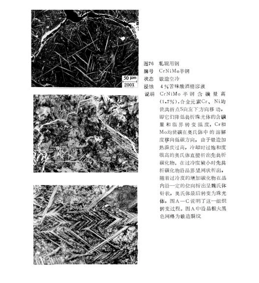 合金工具钢金相评级图谱4级