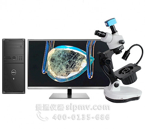 VGM600L专业级珠宝显微镜红蓝宝石祖母绿鉴定7-45倍带LED顶灯