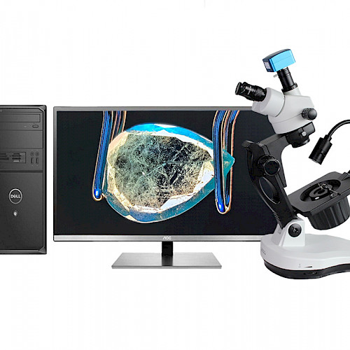 VGM600L专业级珠宝显微镜红蓝宝石祖母绿鉴定7-45倍带LED顶灯