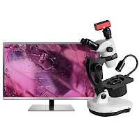 VGM650L专业级连续变倍宝石显微镜6.5-55倍带LED顶灯