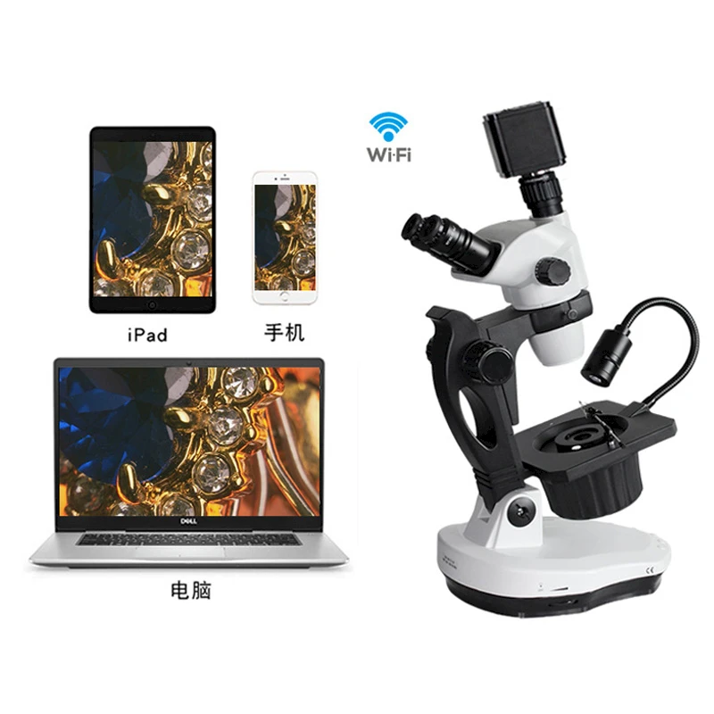 VGM650L专业级连续变倍宝石显微镜6.5-55倍带LED顶灯