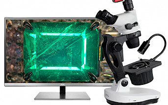 VGS871L专业级连续变倍宝石显微镜6.7-45倍带LED顶灯